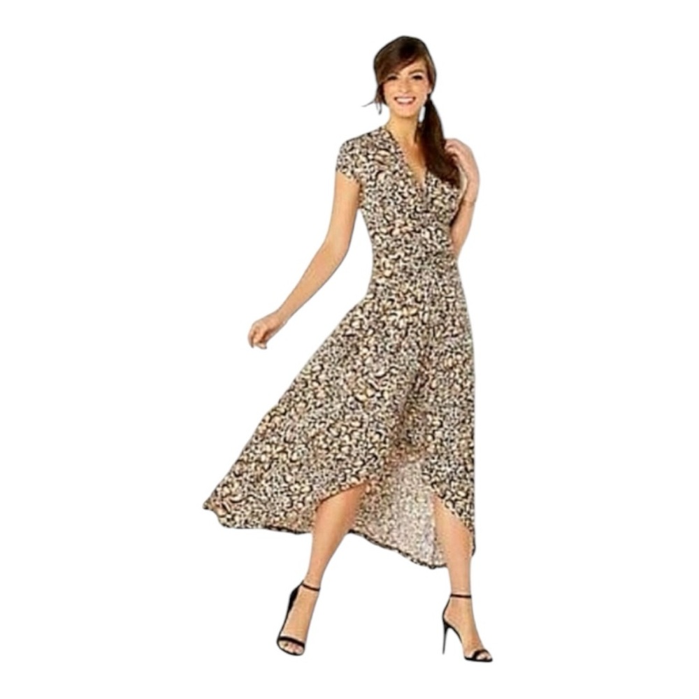 Iman Global Chic High Low Wrap Maxi Dress
